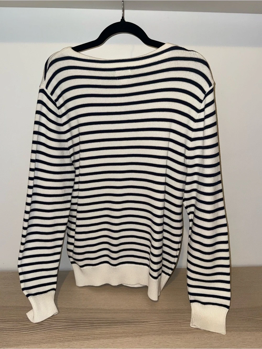 J.Crew Classic Navy and White Striped Knit Sweater (Worn Twice)